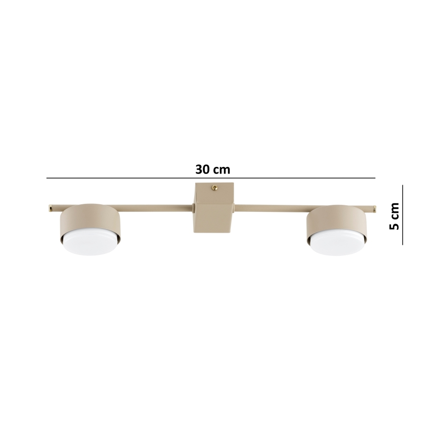 Brilagi - LED-kohdevalaisin MONO 2xGX53/13W/230V beige