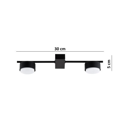 Brilagi - LED-kohdevalaisin MONO 2xGX53/13W/230V musta
