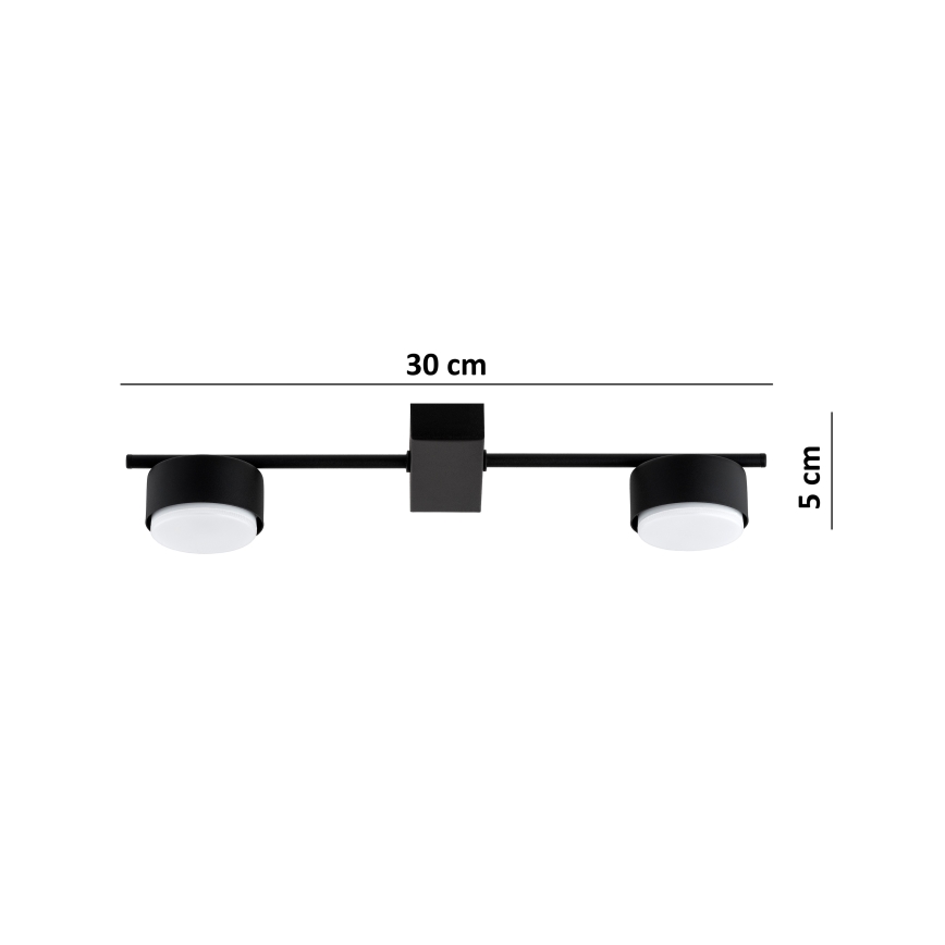Brilagi - LED-kohdevalaisin MONO 2xGX53/13W/230V musta
