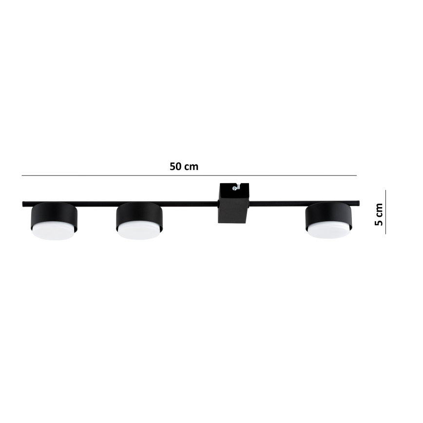 Brilagi - LED-kohdevalaisin MONO 3xGX53/13W/230V musta