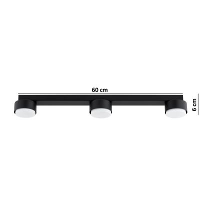 Brilagi - LED-kohdevalaisin MONO 3xGX53/13W/230V musta
