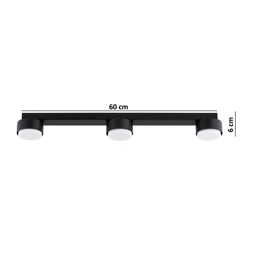 Brilagi - LED-kohdevalaisin MONO 3xGX53/13W/230V musta