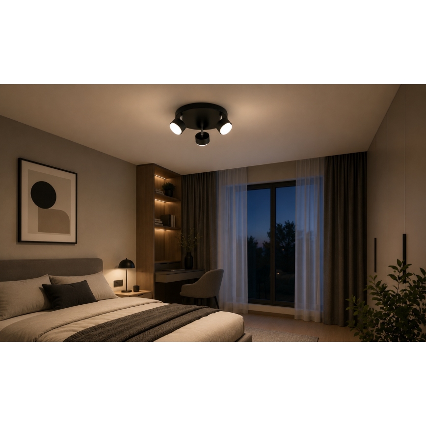 Brilagi - LED-kohdevalaisin MONO 3xGX53/30W/230V musta