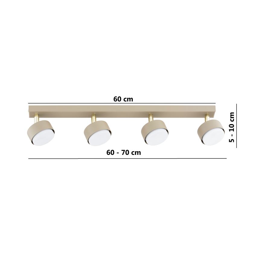 Brilagi - LED-kohdevalaisin MONO 4xGX53/12W/230V beige