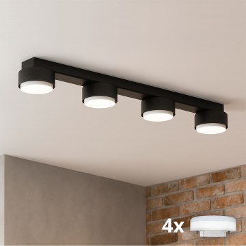 Brilagi - LED-kohdevalaisin MONO 4xGX53/12W/230V musta