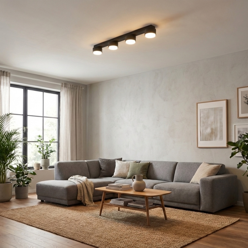 Brilagi - LED-kohdevalaisin MONO 4xGX53/12W/230V musta