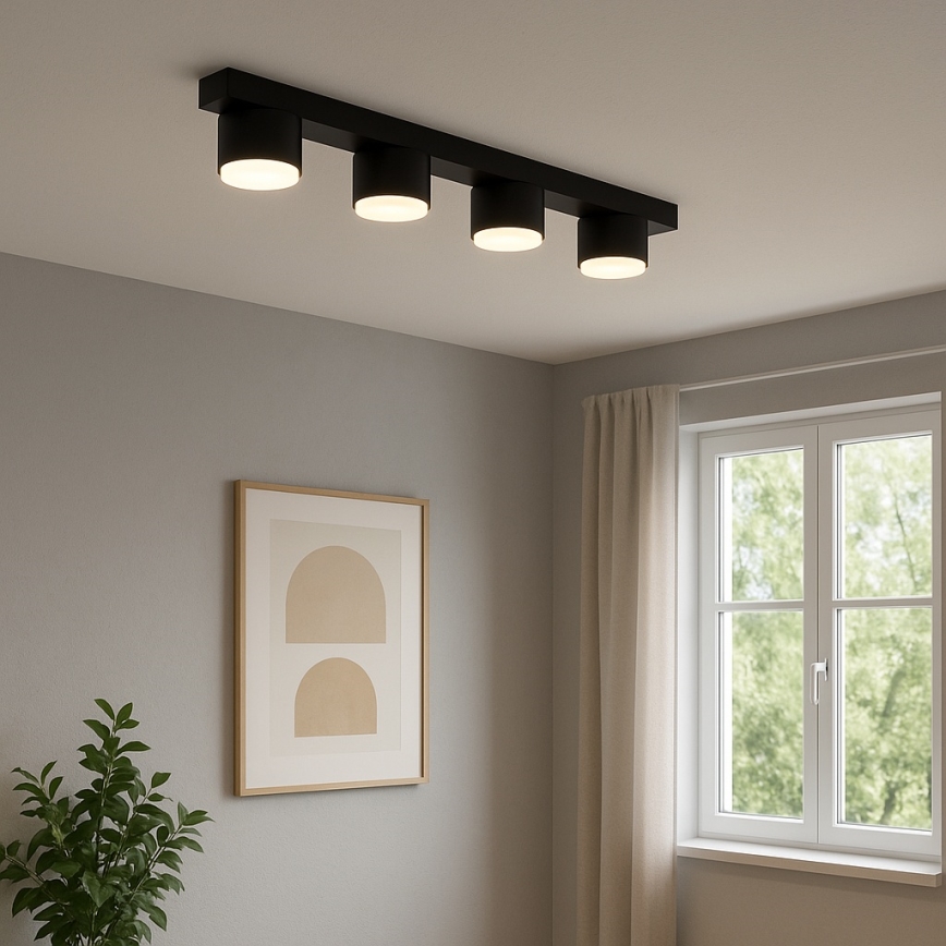 Brilagi - LED-kohdevalaisin MONO 4xGX53/12W/230V musta