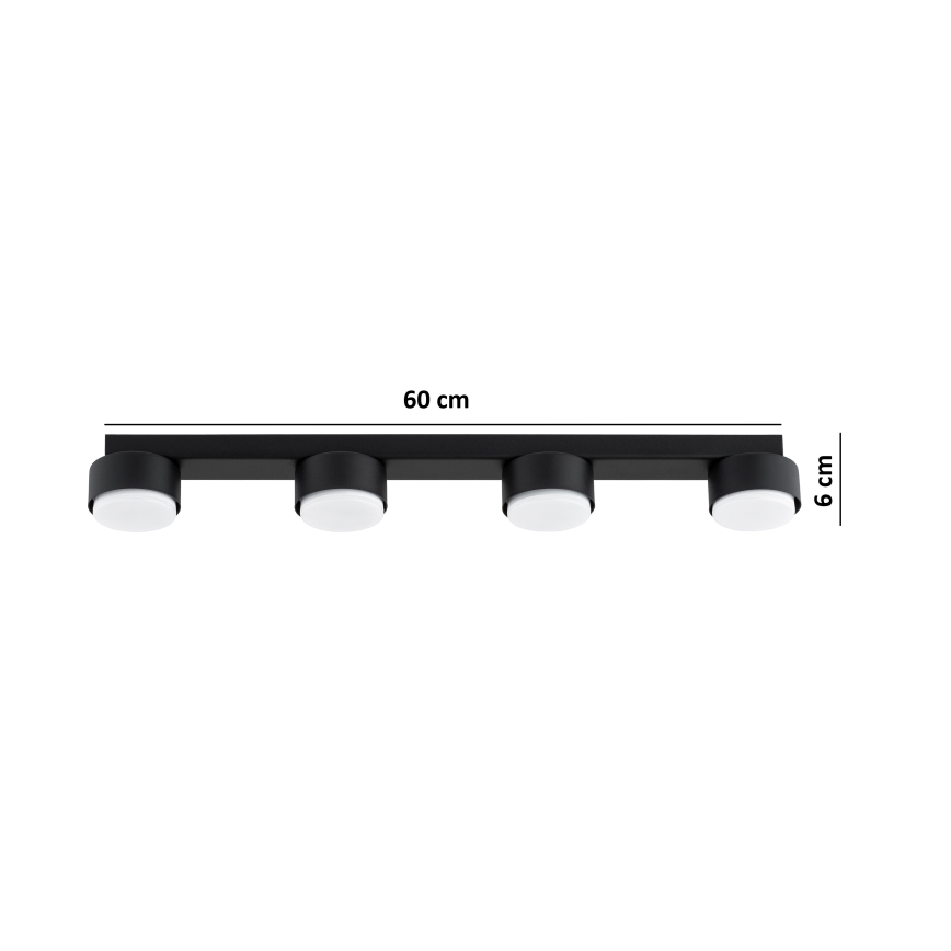 Brilagi - LED-kohdevalaisin MONO 4xGX53/12W/230V musta