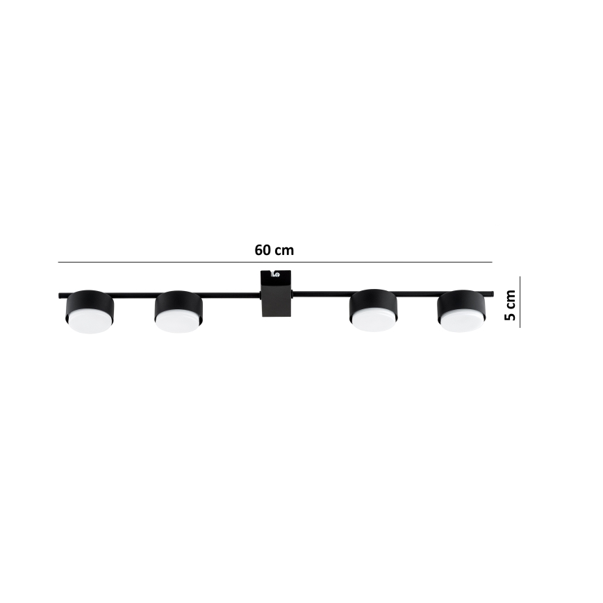 BRILAGI - LED-kohdevalaisin MONO 4xGX53/30W/230V musta