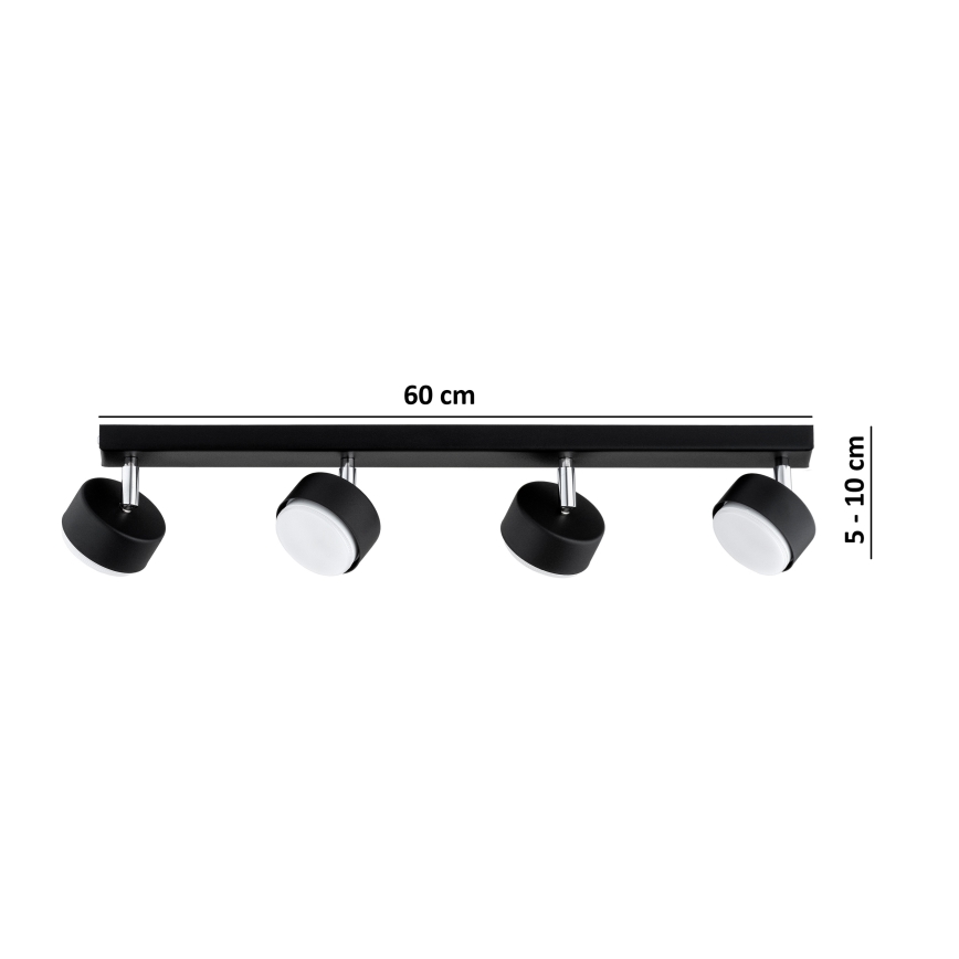 Brilagi - LED-kohdevalaisin MONO 4xGX53/30W/230V musta