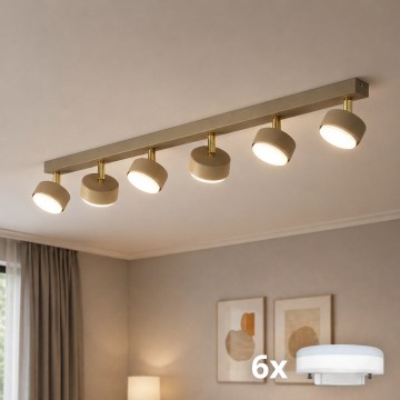 Brilagi - LED-kohdevalaisin MONO 6xGX53/30W/230V beige/kultainen