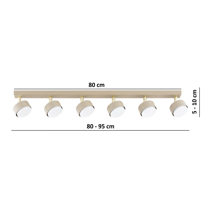 Brilagi - LED-kohdevalaisin MONO 6xGX53/30W/230V beige/kultainen