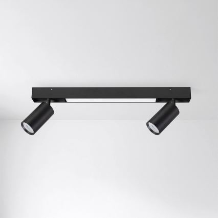 Brilagi - LED-kohdevalaisin SELE 2xGU10/30W/230V + LED/15W musta