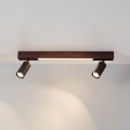 BRILAGI - LED-kohdevalaisin SELE 2xGU10/30W/230V + LED/15W musta/tammi-kuvio