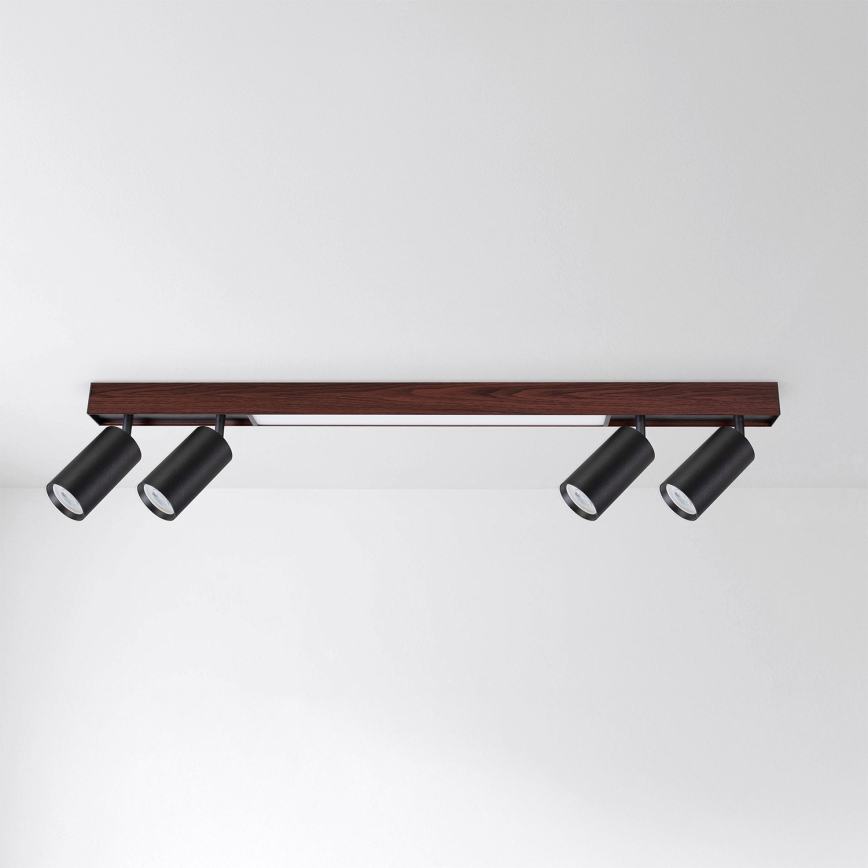 BRILAGI - LED-kohdevalaisin SELE 4xGU10/30W/230V + LED/20W musta/kirsikkakoriste