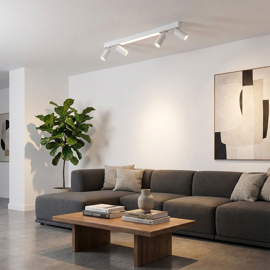 Brilagi - LED-kohdevalaisin SELE 4xGU10/30W/230V + LED/20W valkoinen