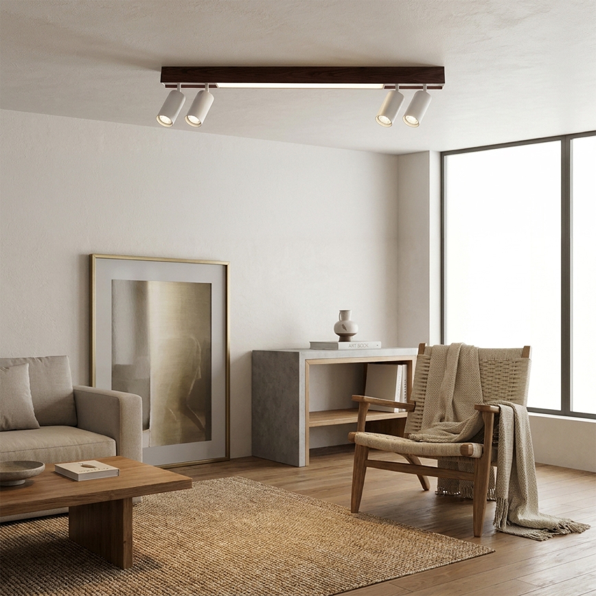 BRILAGI - LED Kohdevalaisin SELE 4xGU10/30W/230V + LED/20W valkoinen/kirsikkakuosi