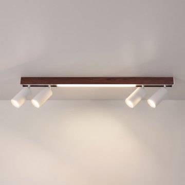 BRILAGI - LED-kohdevalaisin SELE 4xGU10/30W/230V + LED/20W valkoinen/tammi-dekori