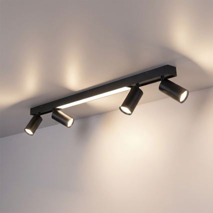 Brilagi - LED-kohdevalaisin SELE 4xGU10/30W/230V + LED/25W musta
