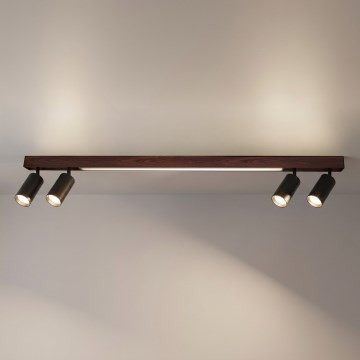 BRILAGI - LED-kohdevalaisin SELE 4xGU10/30W/230V + LED/25W musta/kirsikkakuosi