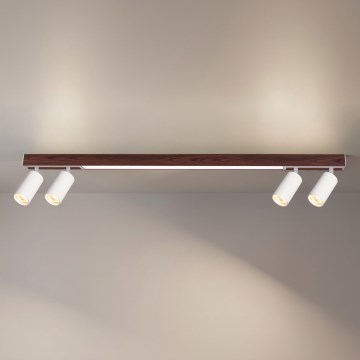 BRILAGI - LED-kohdevalaisin SELE 4xGU10/30W/230V + LED/25W valkoinen/tammi-dekori
