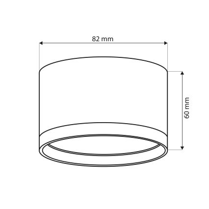 BRILAGI - LED Kohdevalaisin SMOOTH 1xGX53/15W/230V 60x82 mm musta