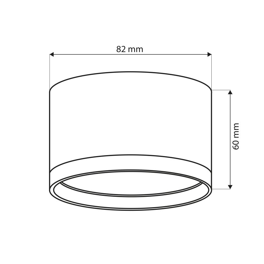 BRILAGI - LED Kohdevalaisin SMOOTH 1xGX53/15W/230V 60x82 mm musta