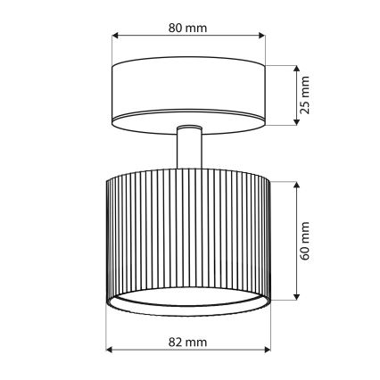 Brilagi - LED Kohdevalaisin STRIPY 1xGX53/15W/230V musta