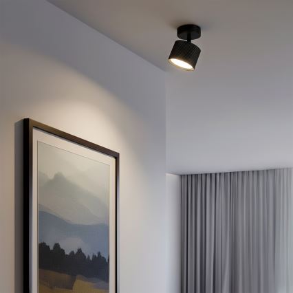 BRILAGI - LED Kohdevalaisin STRIPY 1xGX53/15W/230V pr. 82 mm musta