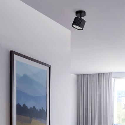 BRILAGI - LED Kohdevalaisin STRIPY 1xGX53/15W/230V pr. 82 mm musta