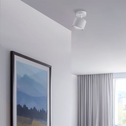 BRILAGI - LED Kohdevalaisin STRIPY 1xGX53/15W/230V pr. 82 mm valkoinen