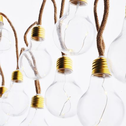 Brilagi - LED Koristeketju 10xLED/3xAA 1,8m lämmin valkoinen