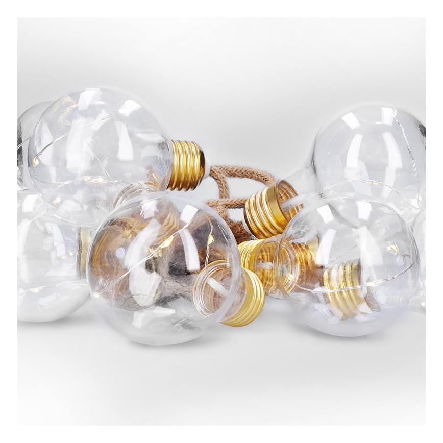 Brilagi - LED Koristeketju 10xLED/3xAA 1,8m lämmin valkoinen