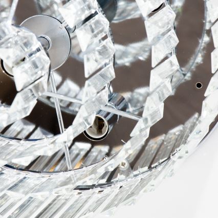 Brilagi - LED-kristallinen kattovalaisin MOZART 5xE14/40W/230V, halkaisija 40 cm, kiiltävä kromi