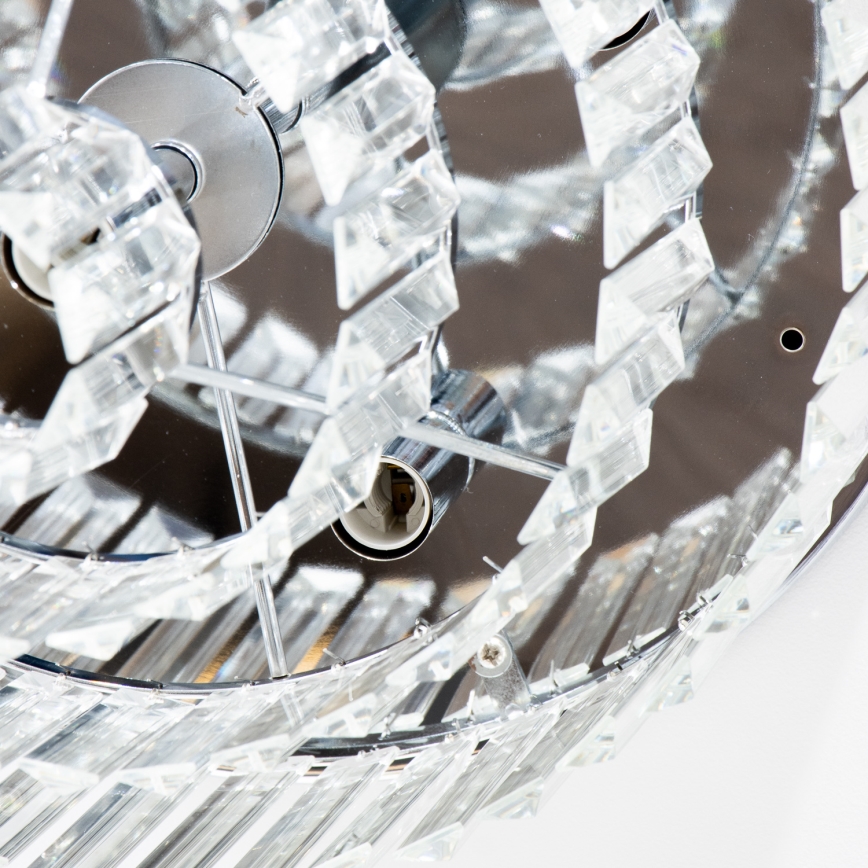 Brilagi - LED-kristallinen kattovalaisin MOZART 5xE14/40W/230V, halkaisija 40 cm, kiiltävä kromi