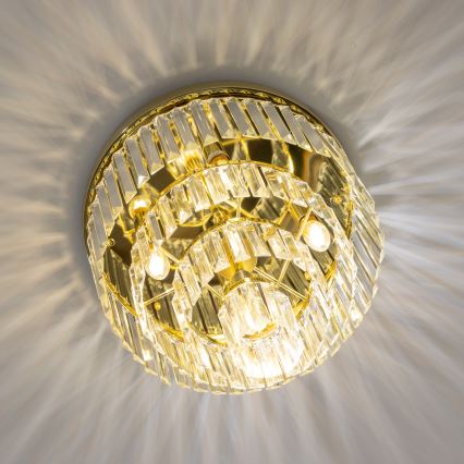 Brilagi - LED-kristallikattovalaisin MOZART 5xE14/40W/230V, halkaisija 40 cm, kultainen