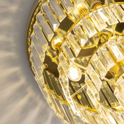 Brilagi - LED-kristallikattovalaisin MOZART 5xE14/40W/230V, halkaisija 40 cm, kultainen