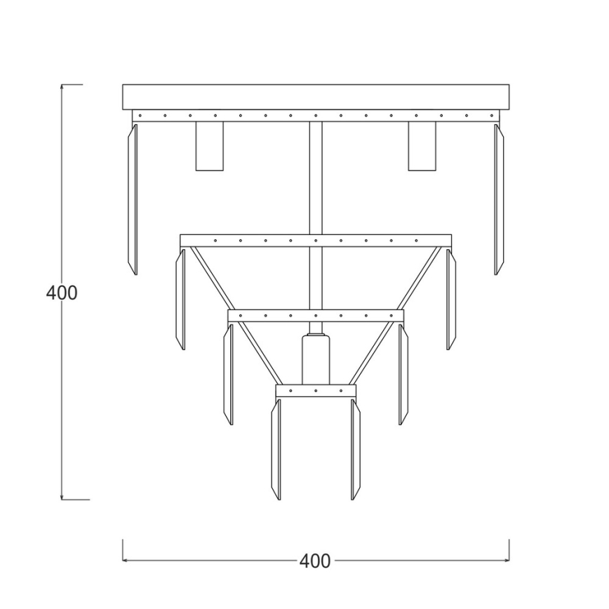 Brilagi - LED-kristallikattovalaisin MOZART 5xE14/40W/230V, halkaisija 40 cm, kultainen