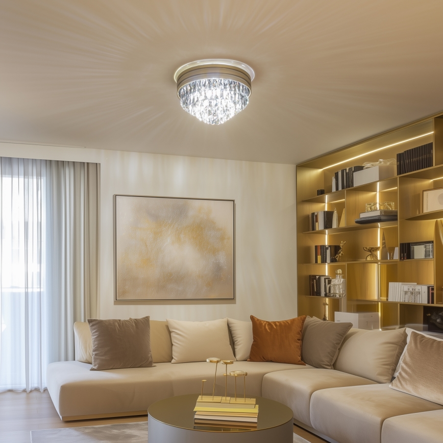 Brilagi - LED Kristallikattovalaisin VELURE 5xE14/40W/230V kulta