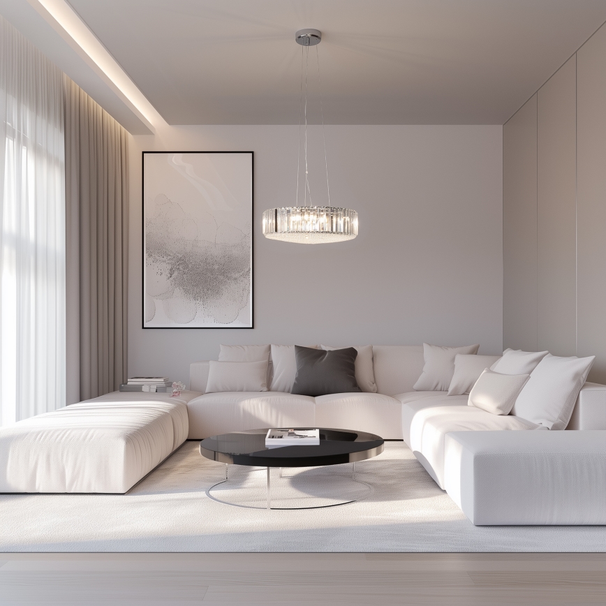 Brilagi - LED-kristalliriippuvalaisin vaijerilla GLAMOUR 5xG9/42W/230V