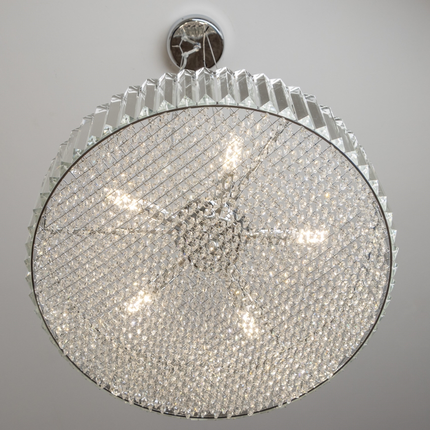 Brilagi - LED-kristalliriippuvalaisin vaijerilla GLAMOUR 5xG9/42W/230V
