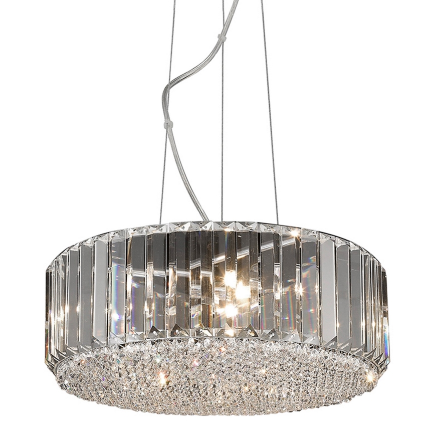 Brilagi - LED-kristalliriippuvalaisin vaijerilla GLAMOUR 5xG9/42W/230V
