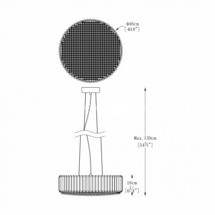Brilagi - LED-kristalliriippuvalaisin vaijerilla GLAMOUR 5xG9/42W/230V