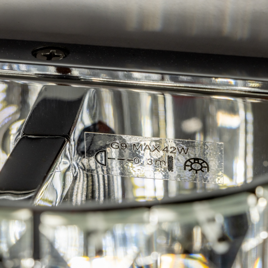 Brilagi - LED Kristalliseinävalaisin GLAMOUR 1xG9/42W/230V