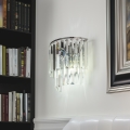 Brilagi - LED Kristalliseinävalaisin MOZART 2xE14/40W/230V kiiltävä kromi
