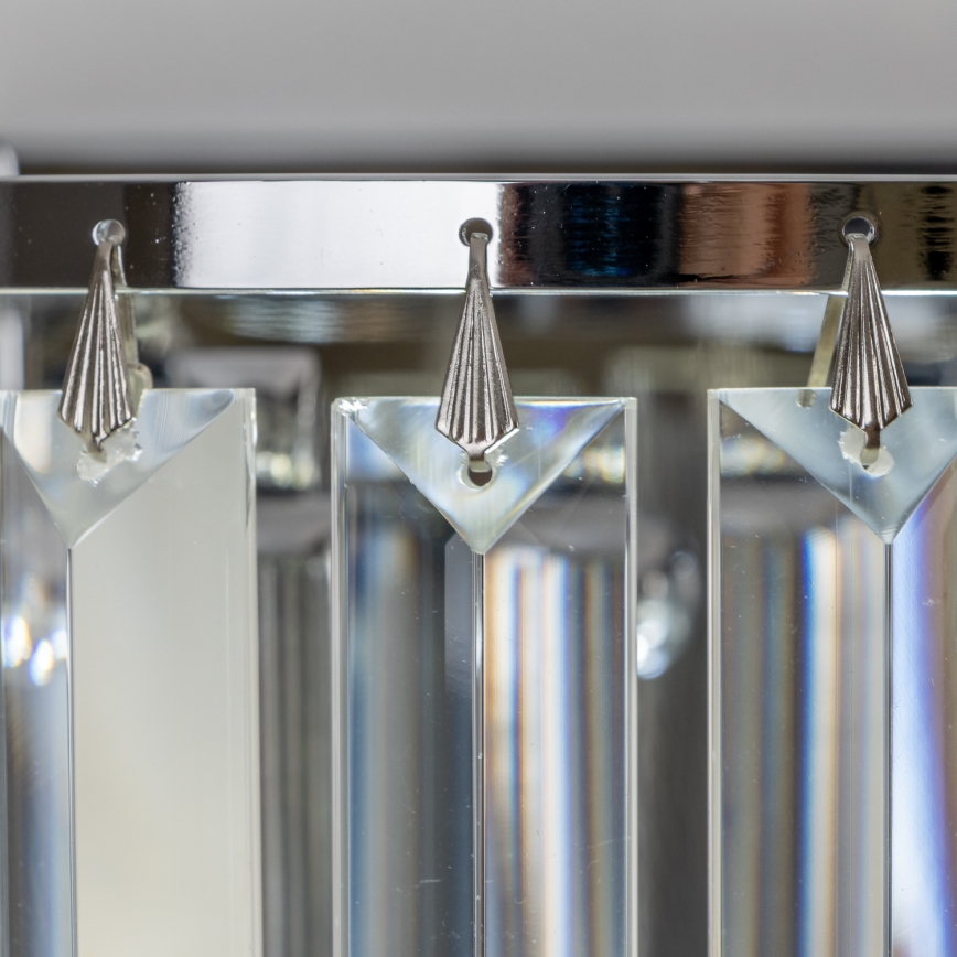 Brilagi - LED Kristalliseinävalaisin MOZART 2xE14/40W/230V kiiltävä kromi