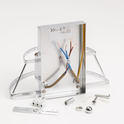 Brilagi - LED Kristalliseinävalaisin MOZART 2xE14/40W/230V kiiltävä kromi