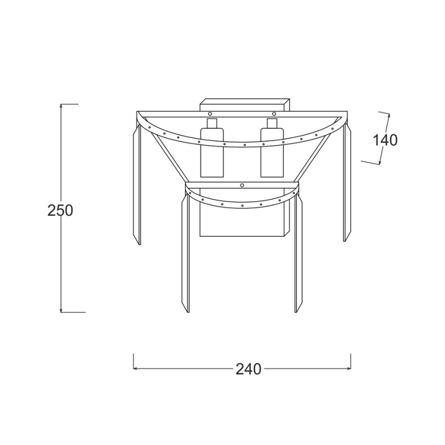 Brilagi - LED Kristalliseinävalaisin MOZART 2xE14/40W/230V kiiltävä kromi