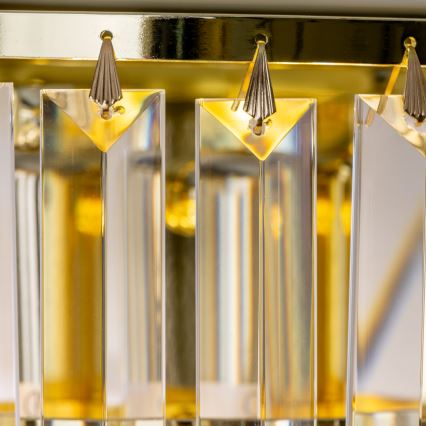 Brilagi - LED Kristalliseinävalaisin MOZART 2xE14/40W/230V kulta