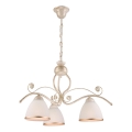 Brilagi - LED-kruunuvalaisin ANTICO ketjulla 3xE27/60W/230V 3000K valkoinen patina